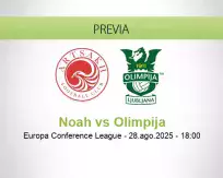 Pronóstico Noah Olimpija (28 agosto 2025)