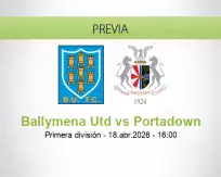 Pronóstico Ballymena Utd Portadown (18 abril 2026)