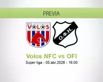 Pronóstico Volos NFC OFI (05 abril 2026)