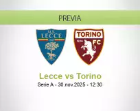 Pronóstico Lecce Torino (30 noviembre 2025)