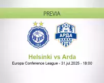 Pronóstico Helsinki Arda (31 julio 2025)