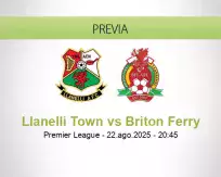 Pronóstico Llanelli Town Briton Ferry (22 agosto 2025)