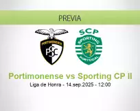 Pronóstico Portimonense Sporting CP II (14 septiembre 2025)