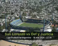San Lorenzo vs Def y Justicia
