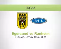 Pronóstico Egersund Ranheim (27 abril 2026)
