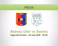 Alianza Univ vs Santos