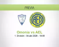 Pronóstico Omonia AEL (04 abril 2026)