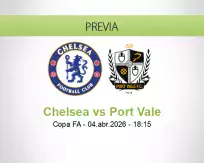 Pronóstico Chelsea Port Vale (04 abril 2026)