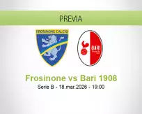 Pronóstico Frosinone Bari 1908 (18 marzo 2026)