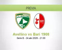 Pronóstico Avellino Bari 1908 (24 abril 2026)