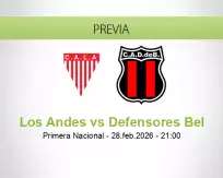 Pronóstico Los Andes Defensores Bel (28 febrero 2026)