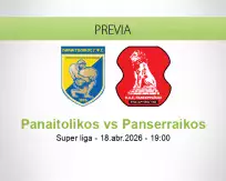 Pronóstico Panaitolikos Panserraikos (18 abril 2026)