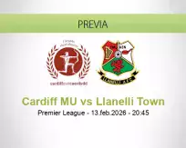 Pronóstico Cardiff MU Llanelli Town (13 febrero 2026)