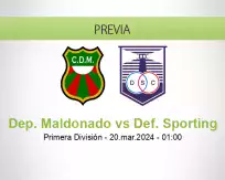 Pronóstico Dep. Maldonado Def. Sporting (19 marzo 2024)