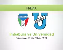 Pronóstico Imbabura Universidad (18 abril 2024)