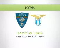 Pronóstico Lecce Lazio (21 diciembre 2024)