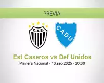 Pronóstico Est Caseros Def Unidos (13 septiembre 2025)