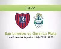 San Lorenzo vs Gimn La Plata
