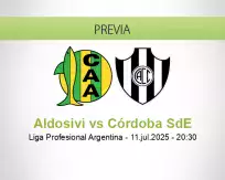 Pronóstico Aldosivi Córdoba SdE (11 julio 2025)