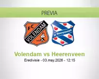 Pronóstico Volendam Heerenveen (03 mayo 2026)
