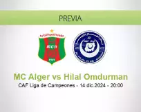 Pronóstico MC Alger Hilal Omdurman (14 diciembre 2024)