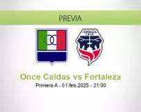 Pronóstico Once Caldas Fortaleza (01 febrero 2025)