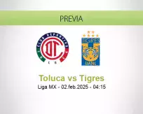 Pronóstico Toluca Tigres (01 febrero 2025)