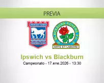 Pronóstico Ipswich Blackburn (17 enero 2026)