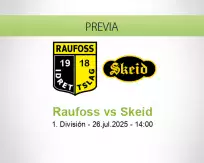 Pronóstico Raufoss Skeid (26 julio 2025)