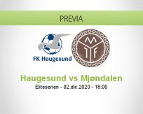 Pronóstico Haugesund Mjøndalen (02 diciembre 2020)