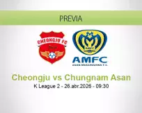 Pronóstico Cheongju Chungnam Asan (26 abril 2026)