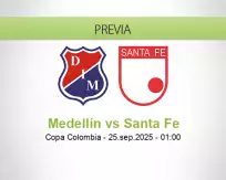 Pronóstico Medellín Santa Fe (24 septiembre 2025)