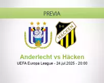 Pronóstico Anderlecht Häcken (24 julio 2025)
