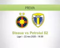 Pronóstico Steaua Petrolul 52 (22 noviembre 2025)