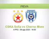 Pronóstico CSKA Sofía Cherno More (09 agosto 2025)