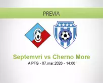 Pronóstico Septemvri Cherno More (07 marzo 2026)