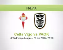 Pronóstico Celta Vigo PAOK (26 febrero 2026)