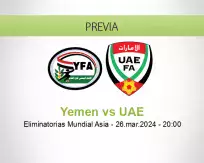 Pronóstico Yemen UAE (26 marzo 2024)