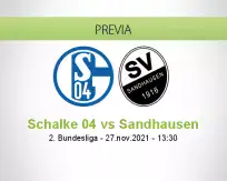 Pronóstico Schalke 04 Sandhausen (27 noviembre 2021)
