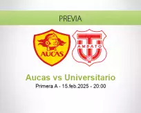 Pronóstico Aucas Universitario (15 febrero 2025)