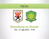 Pronóstico Shandong Guoan (31 agosto 2025)