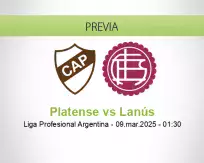 Pronóstico Platense Lanús (09 marzo 2025)