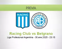 Pronóstico Racing Club Belgrano (30 enero 2025)