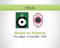 Pronóstico Brujas Antwerp (31 enero 2026)