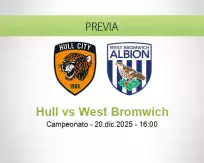 Pronóstico Hull West Bromwich (20 diciembre 2025)