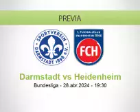 Pronóstico Darmstadt Heidenheim (28 abril 2024)