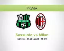 Pronóstico Sassuolo Milan (14 abril 2024)