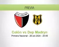 Pronóstico Colón Dep Madryn (26 octubre 2024)