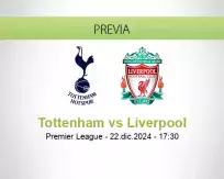 Pronóstico Tottenham Liverpool (22 diciembre 2024)