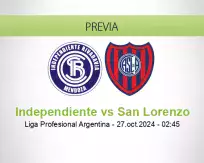 Pronóstico Independiente San Lorenzo (26 octubre 2024)